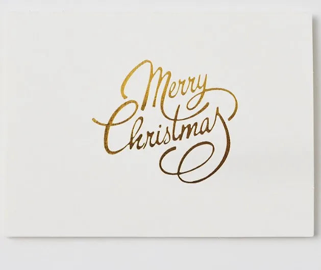 Small Gold Embossed Handwritten Gift Card