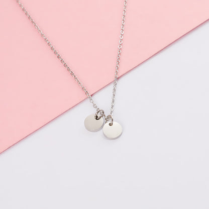 Silver Mini Disc Necklace