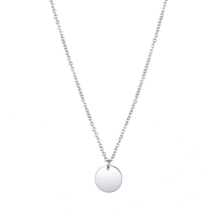 Silver Mini Disc Necklace