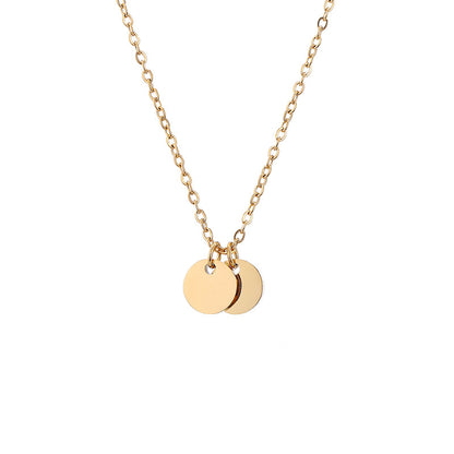 Gold Mini Disc Necklace