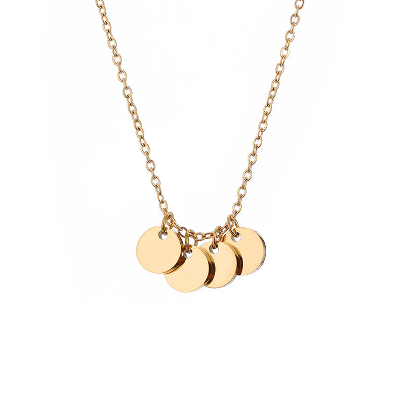 Gold Mini Disc Necklace