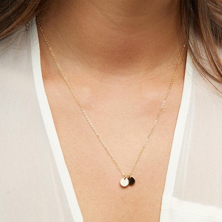 Gold Mini Disc Necklace
