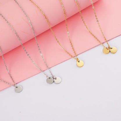 Silver Mini Disc Necklace