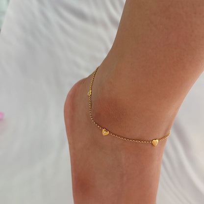 Mini Heart Anklet