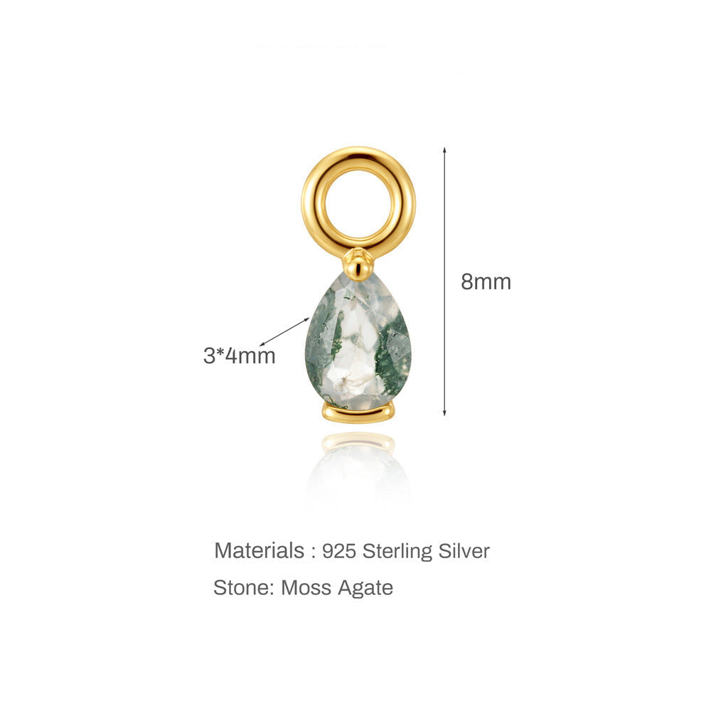 Moss Agate | Sterling Silver Earring Charms