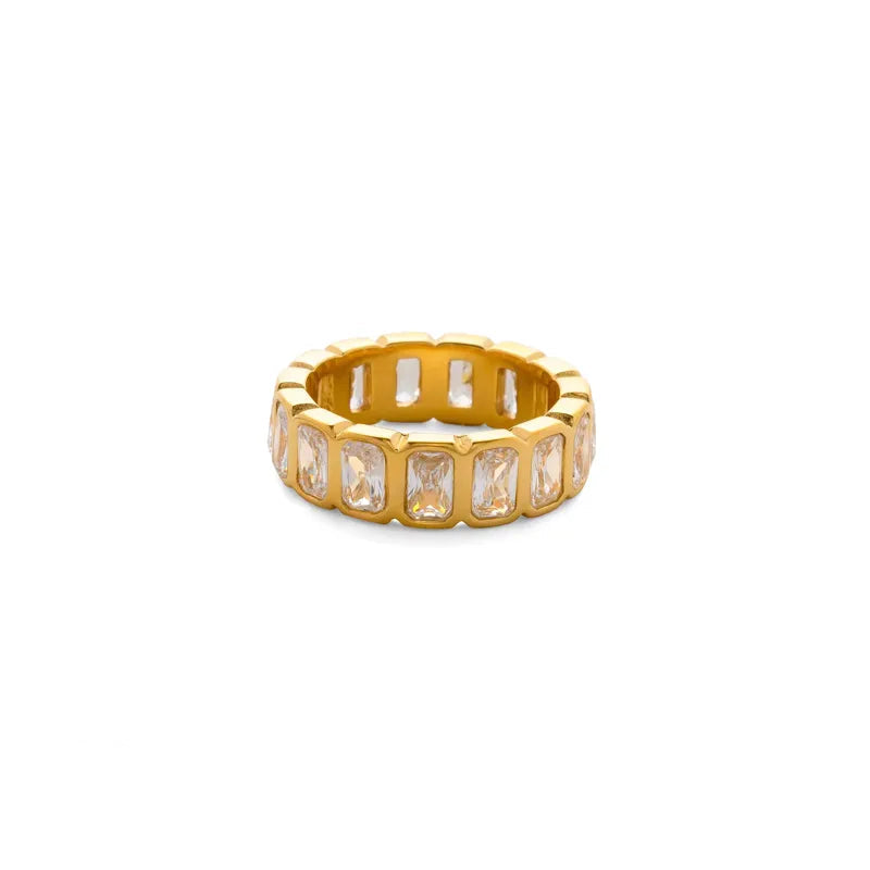 Muse Emerald Cut CZ Ring