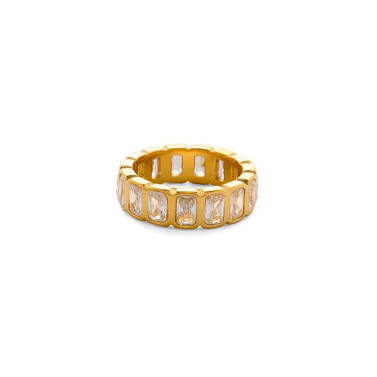 Muse Emerald Cut CZ Ring