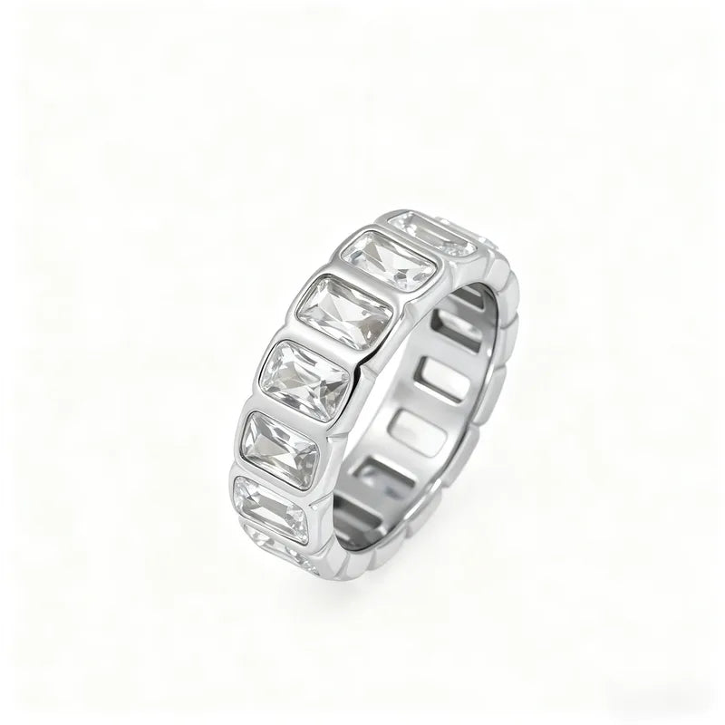 Muse Emerald Cut CZ Ring