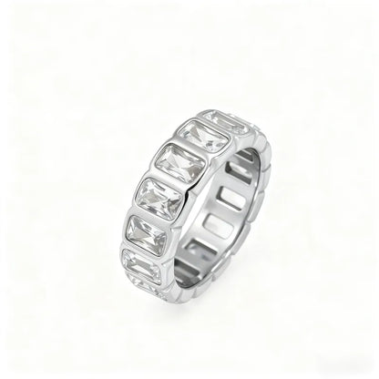 Muse Emerald Cut CZ Ring