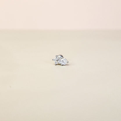 Neve Silver | Stainless Steel Screw Ball Stud