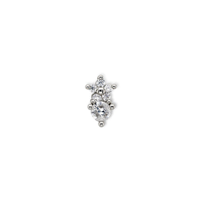 Neve Silver | Stainless Steel Screw Ball Stud