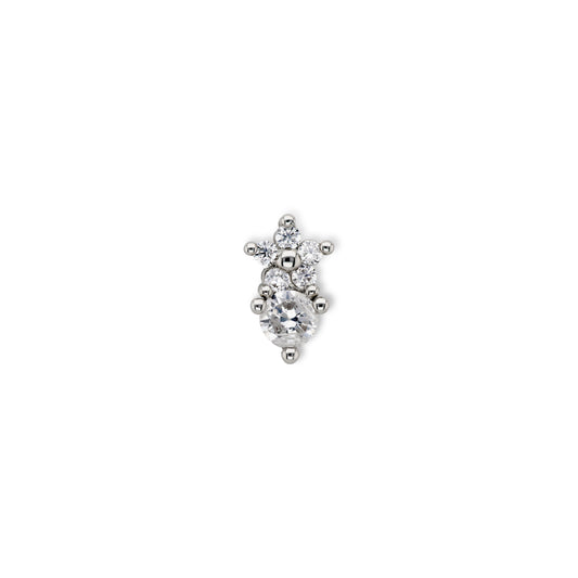 Neve Silver | Stainless Steel Screw Ball Stud