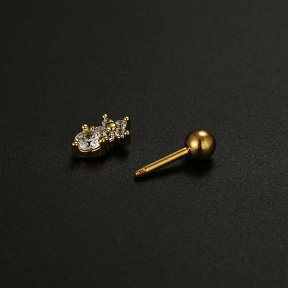 Neve Gold | Stainless Steel Screw Ball Stud