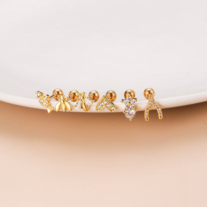 Neve Gold | Stainless Steel Screw Ball Stud