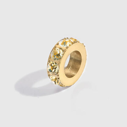 Gold Circle Birthstone Charm