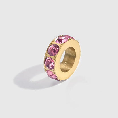 Gold Circle Birthstone Charm