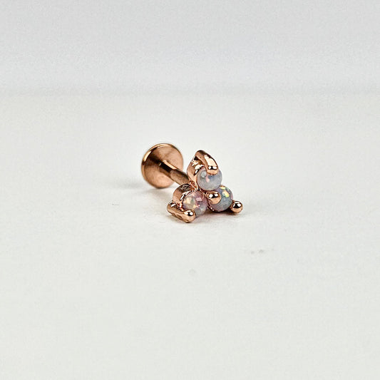 Opal Trio Rose Gold | Stainless Steel Flat Back Stud