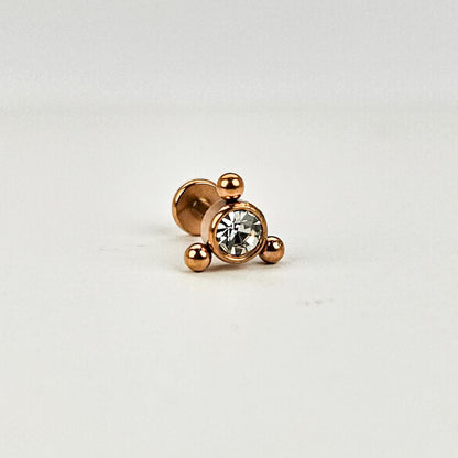 Orbit Rose Gold | Stainless Steel Flat Back Stud