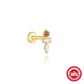 Pastel Sprite | Sterling Silver Flat Back Stud 16G Gauge
