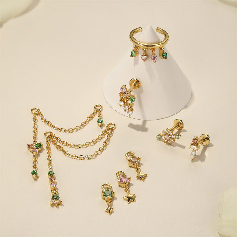 Pastel Sprite | Sterling Silver Flat Back Stud