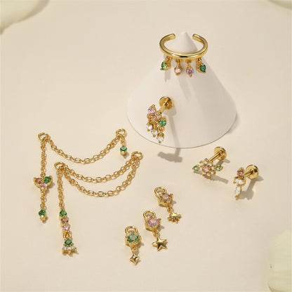 Pastel Sprite | Sterling Silver Flat Back Stud