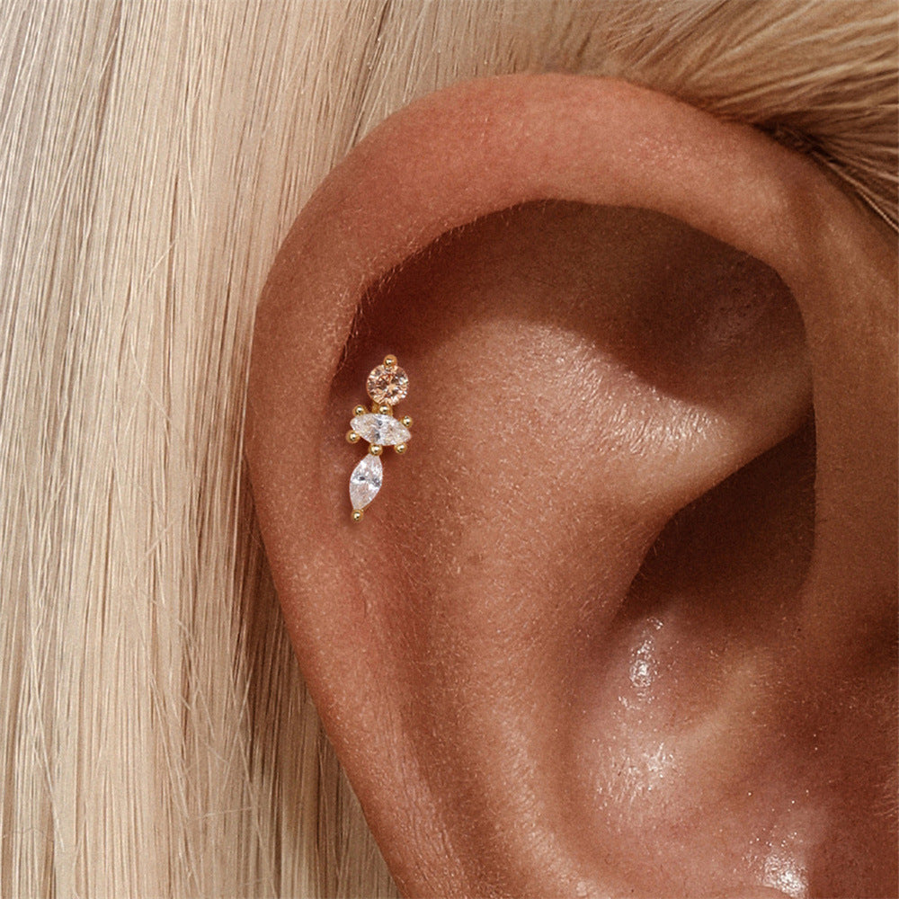 Pastel Sprite | Sterling Silver Flat Back Stud 16G Gauge