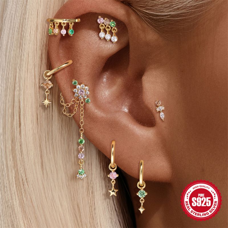 Pastel Sprite | Sterling Silver Flat Back Stud