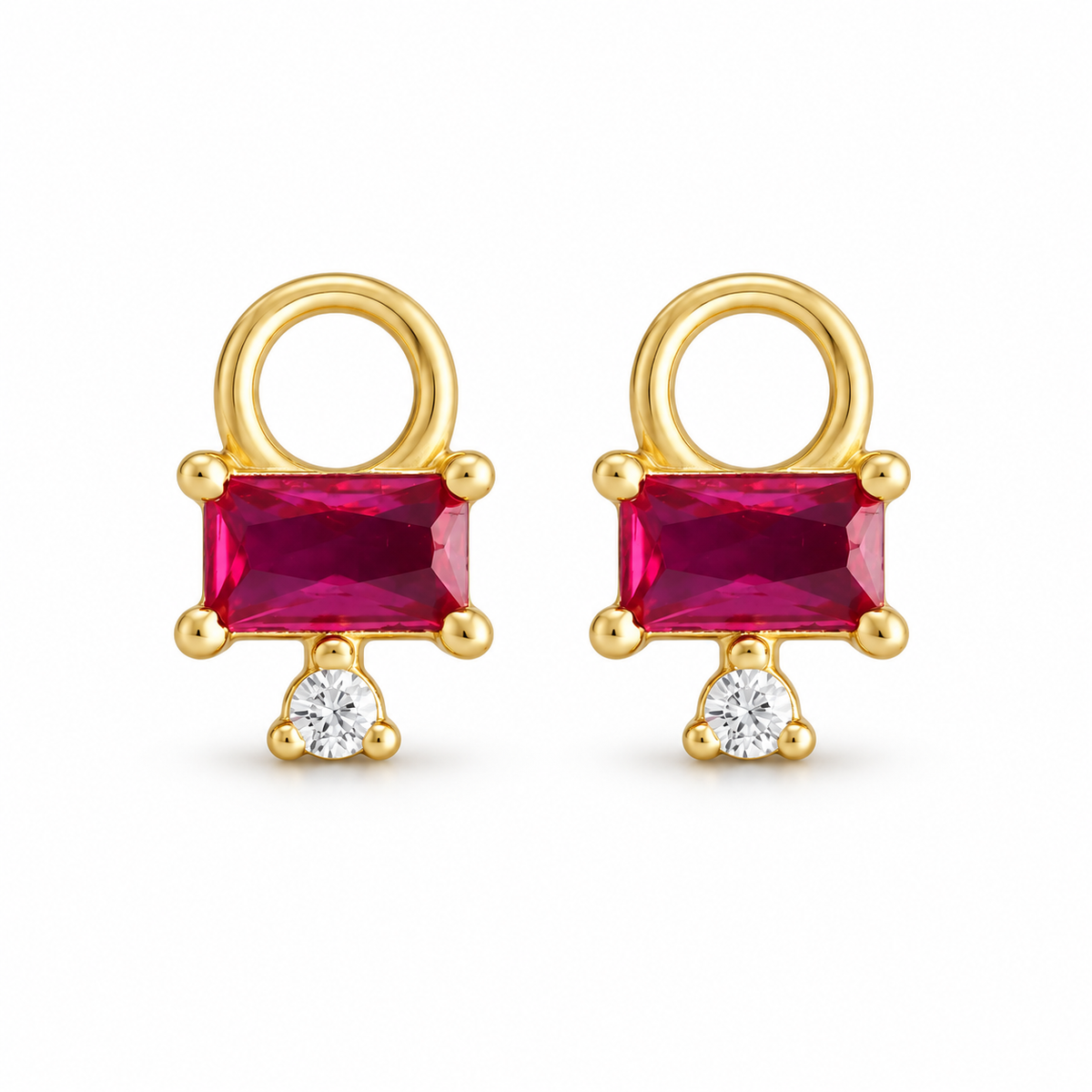 Pink Cake  | Sterling Silver Earring Charms