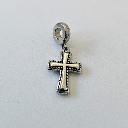 Plain Cross Pendant Bracelet Charm