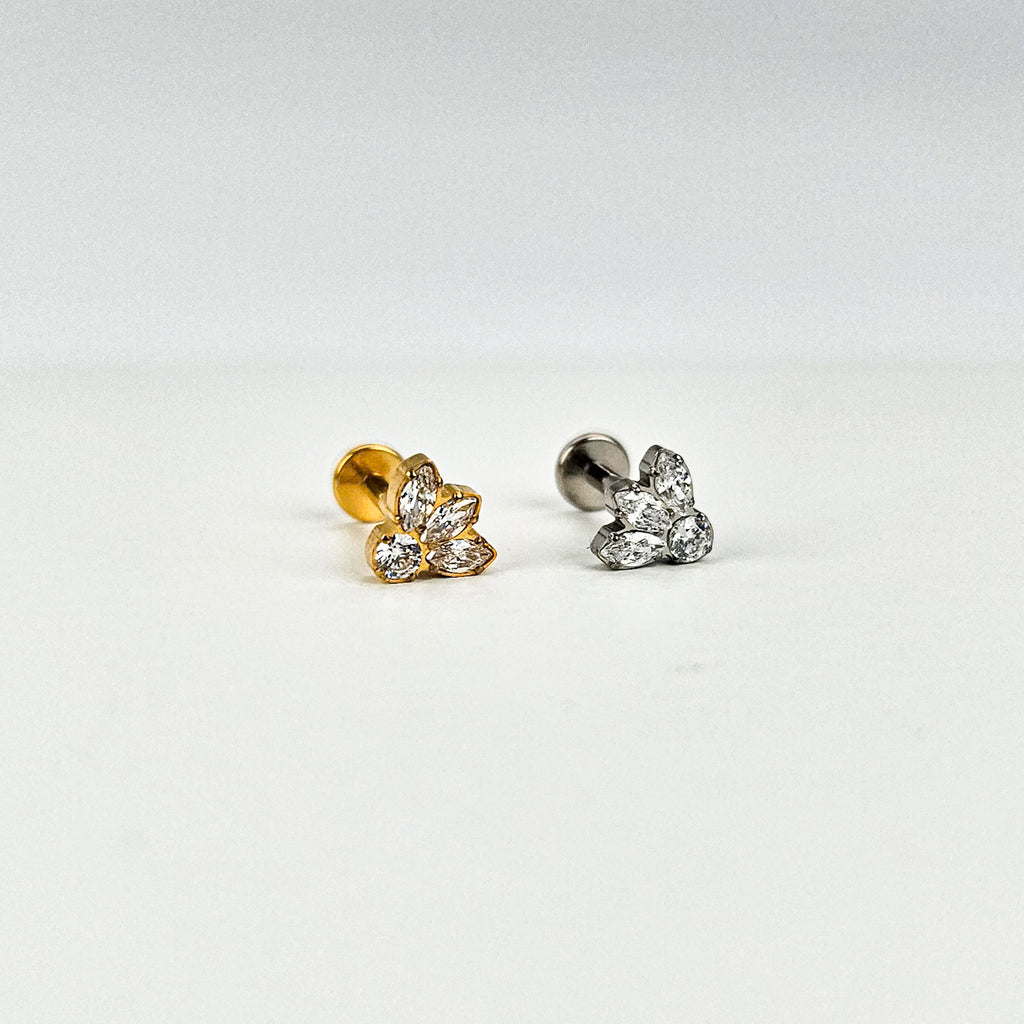 Plume | G23 Titanium Flat Back Stud