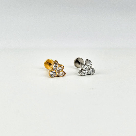 Plume | G23 Titanium Flat Back Stud