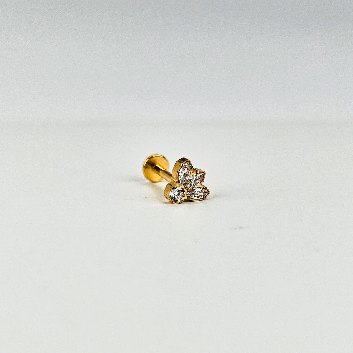 Plume | G23 Titanium Flat Back Stud 16G Gauge