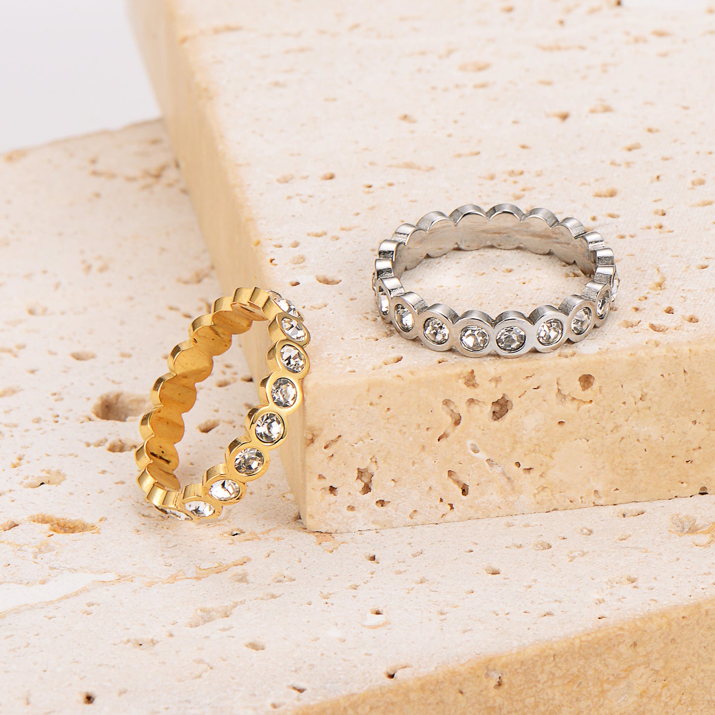 Polka Low Set Eternity Ring
