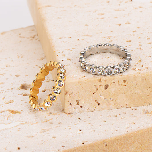 Polka Low Set Eternity Ring