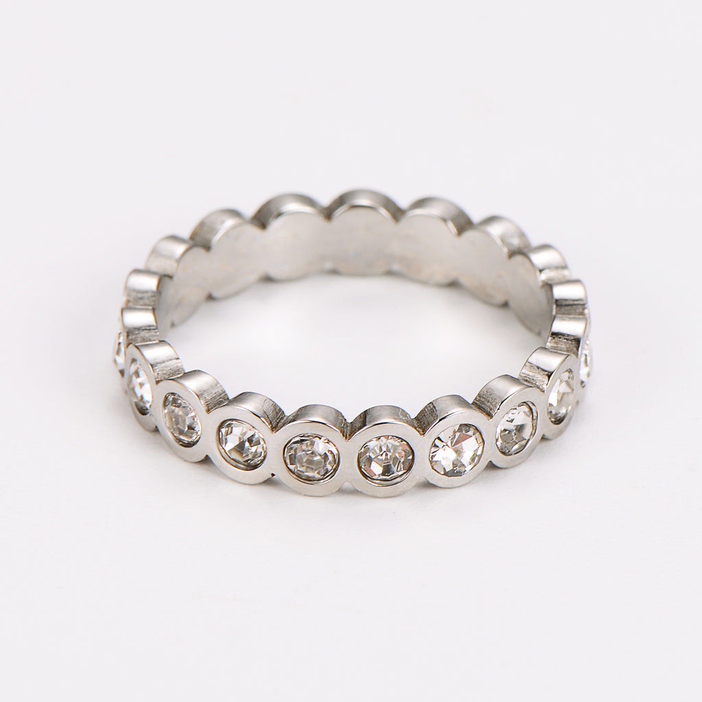 Polka Low Set Eternity Ring
