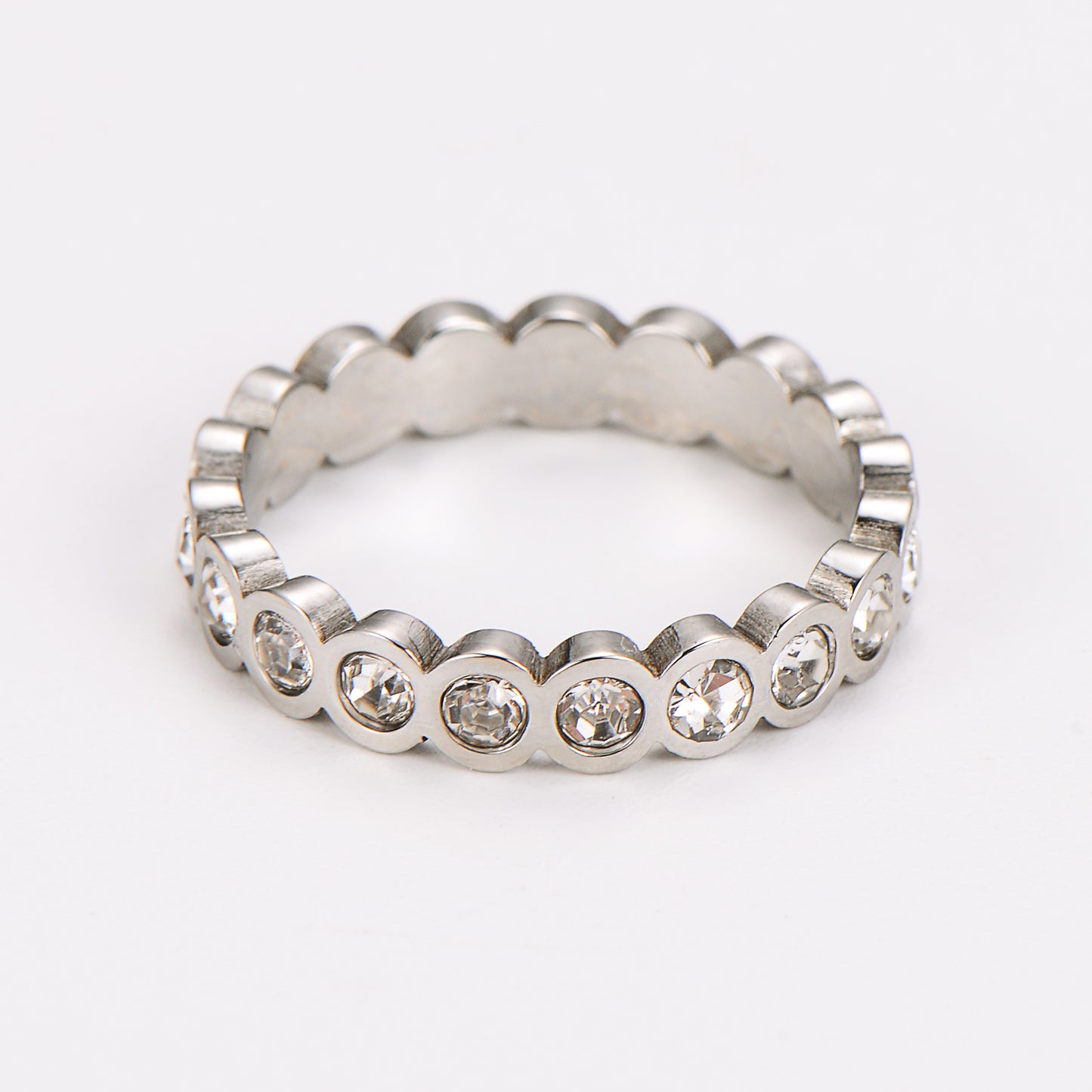 Polka Low Set Eternity Ring