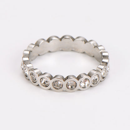 Polka Low Set Eternity Ring