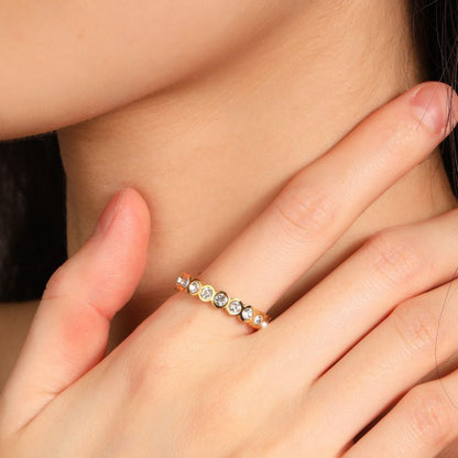 Polka Low Set Eternity Ring