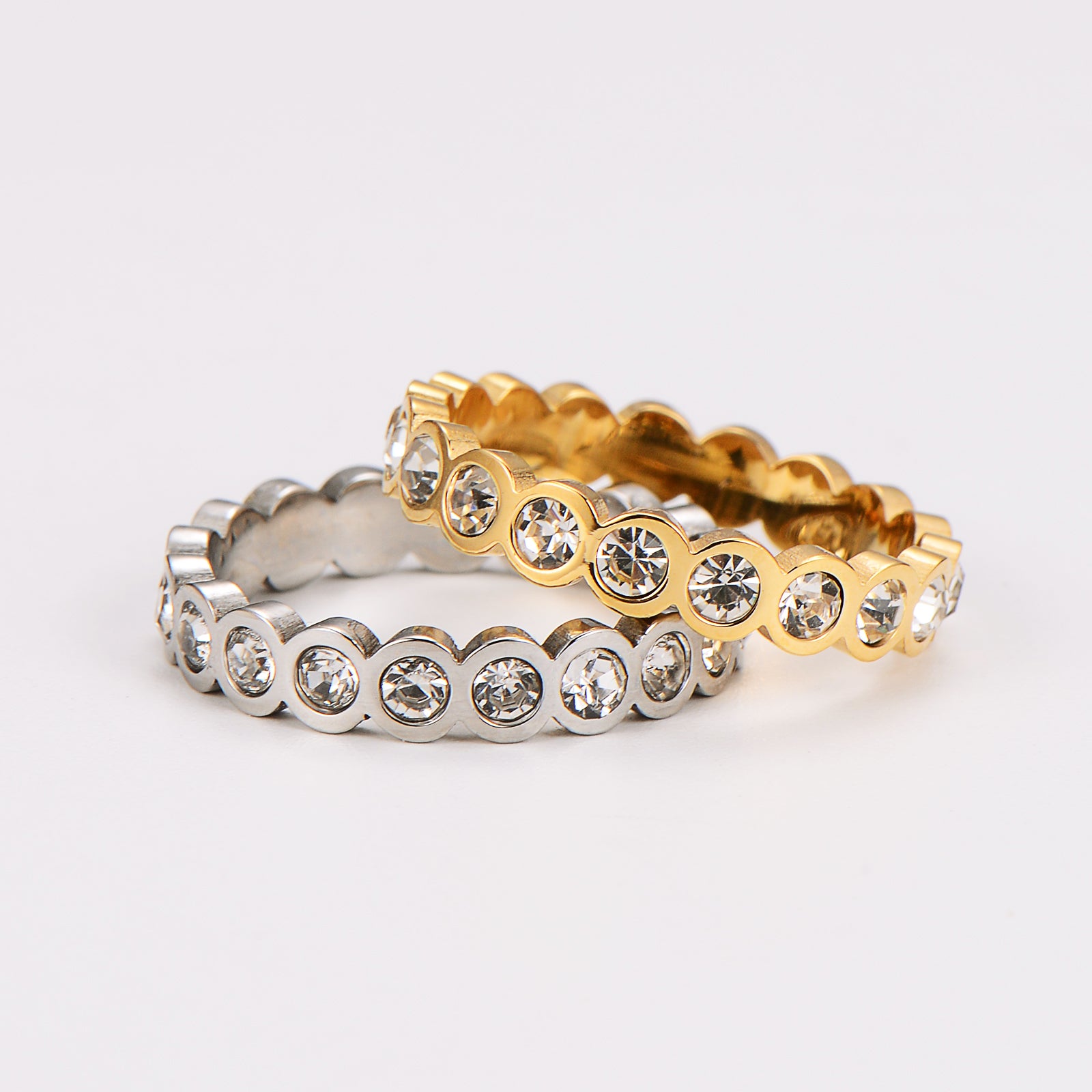 Polka Low Set Eternity Ring