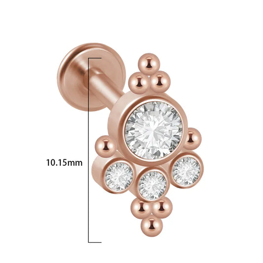 Ethereal Rose Gold | Stainless Steel Flat Back Stud