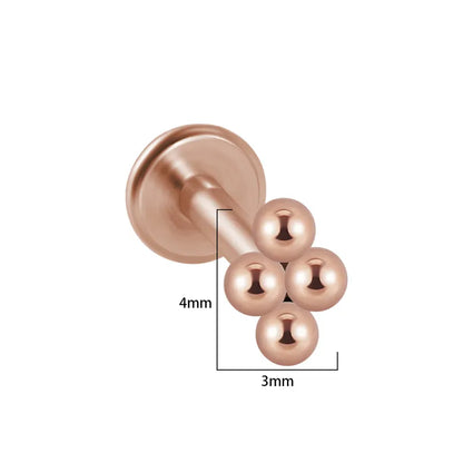 Molecule Rose Gold | Stainless Steel Flat Back Stud