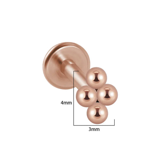 Molecule Rose Gold | Stainless Steel Flat Back Stud