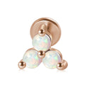 Opal Trio Rose Gold | Stainless Steel Flat Back Stud