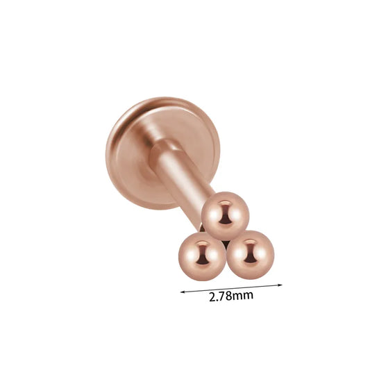 Dots Rose Gold | Stainless Steel Flat Back Stud