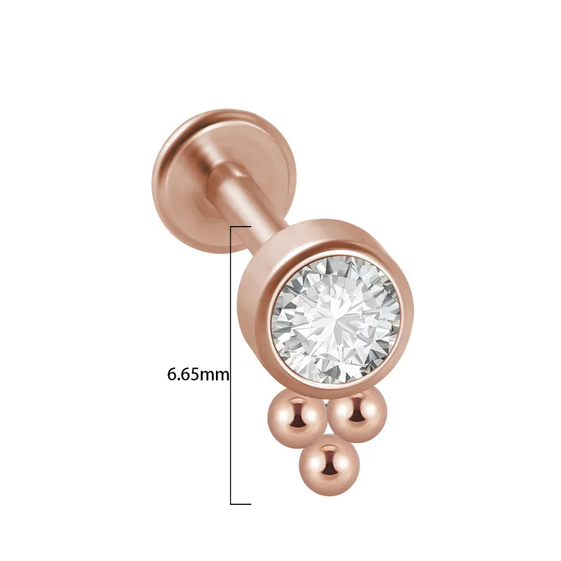 Beaula Rose Gold | Stainless Steel Flat Back Stud