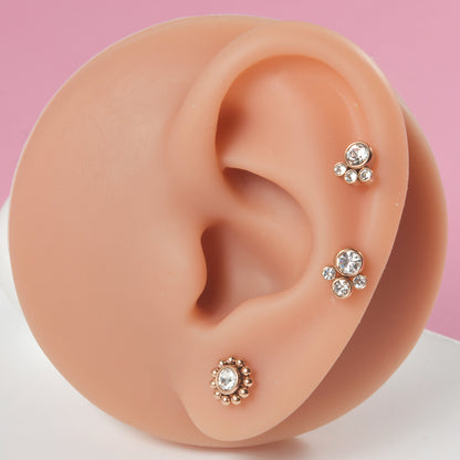 Daisy Rose Gold | Stainless Steel Flat Back Stud