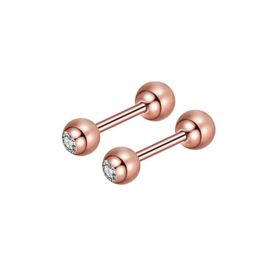 Disco Rose Gold | Stainless Steel Screw Ball Stud