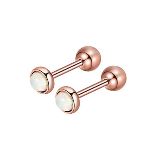 Opal Rose Gold | Stainless Steel Screw Ball Stud