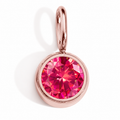 Round Birthstone Necklace Charm