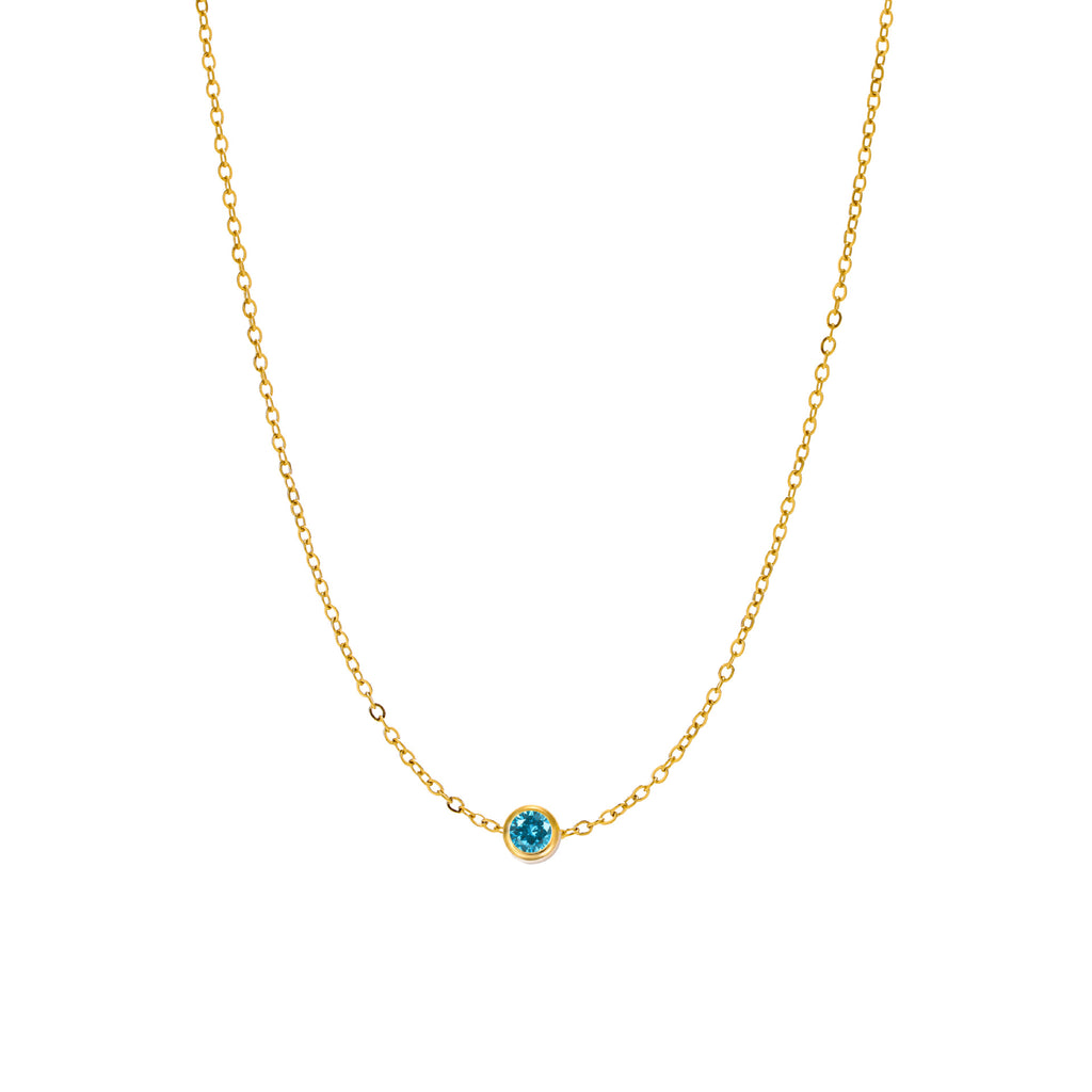 Round Birthstone Slider Charm